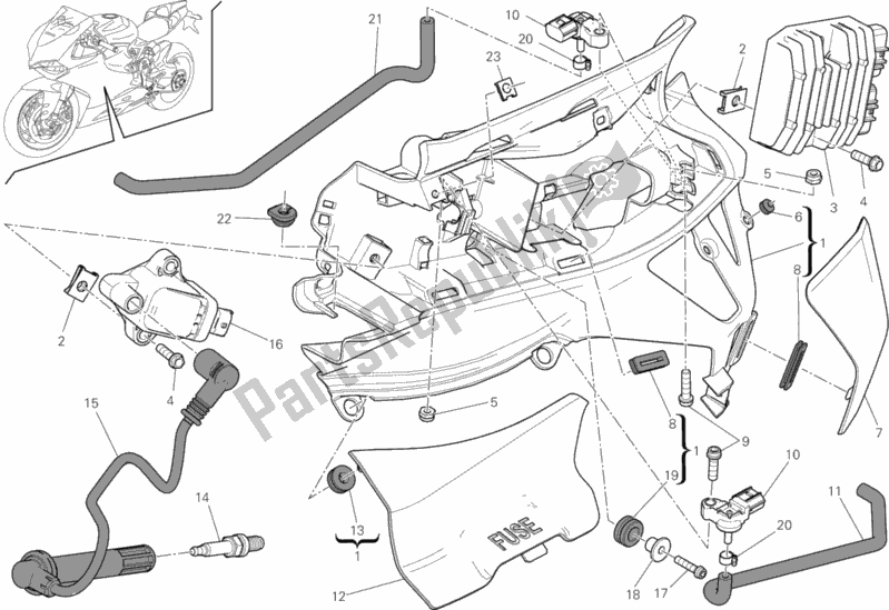 Wszystkie części do Impianto Elettrico Sinistro Ducati Superbike 1199 Panigale S ABS Brasil 2015